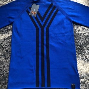 Y-3 Blue knitted sweater
